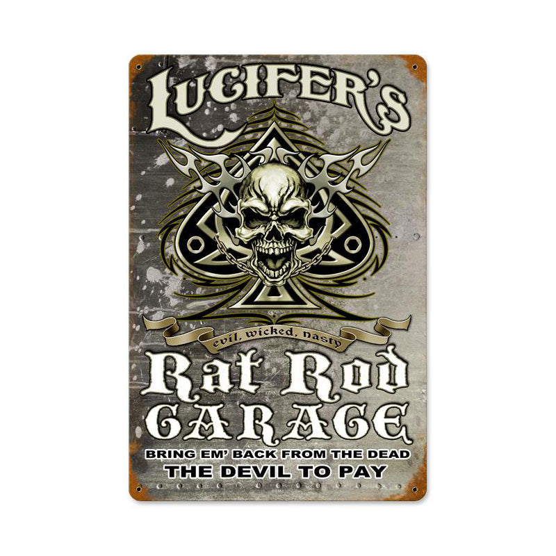 Lucifers Garage Vintage Sign