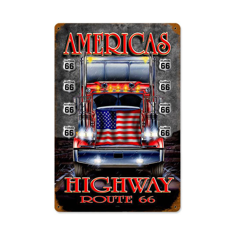 Truckers Highway Vintage Sign