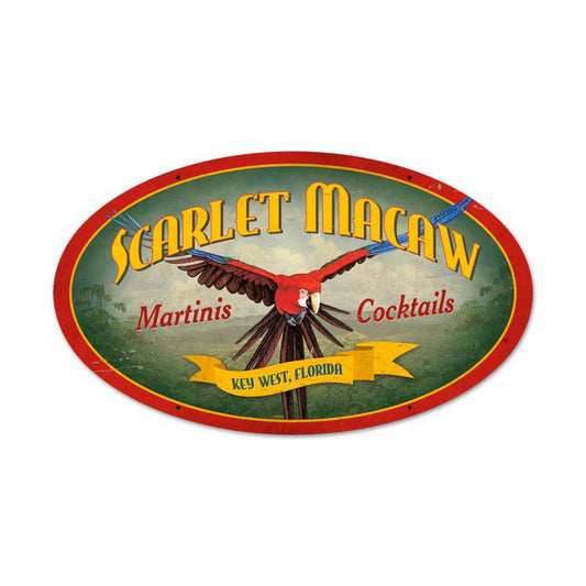 Scarlet Macaw Vintage Sign