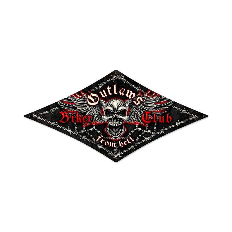 Outlaws Skull Vintage Sign