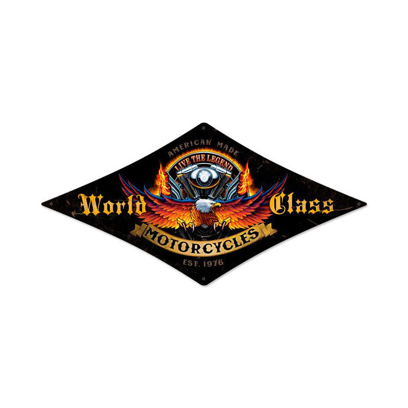 World Class Motorcycles Vintage Sign