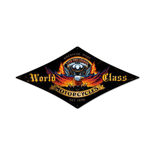 World Class Motorcycles Vintage Sign