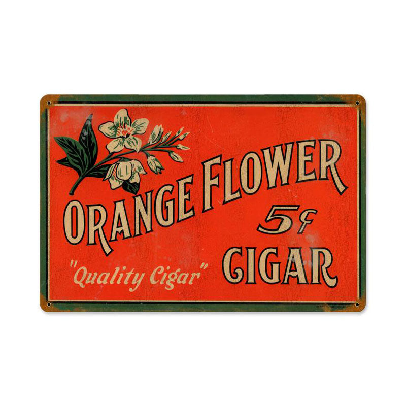 Orange Cigar Vintage Sign