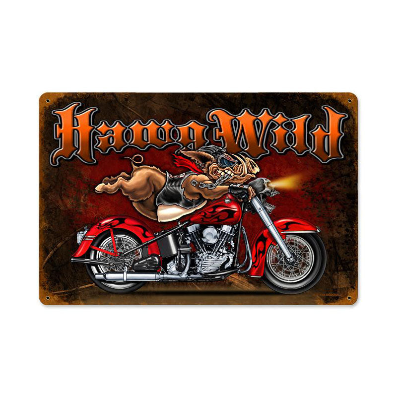 Hawg Wild Vintage Sign