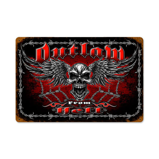 Outlaw From Hell Vintage Sign