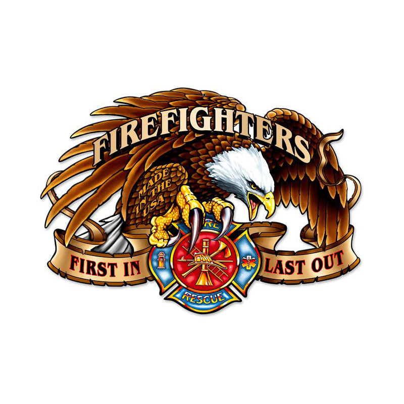 Firefighter Eagle Vintage Sign