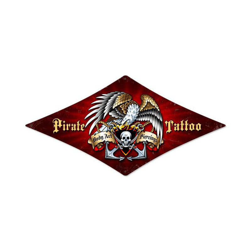 Pirate Tattoo Vintage Sign