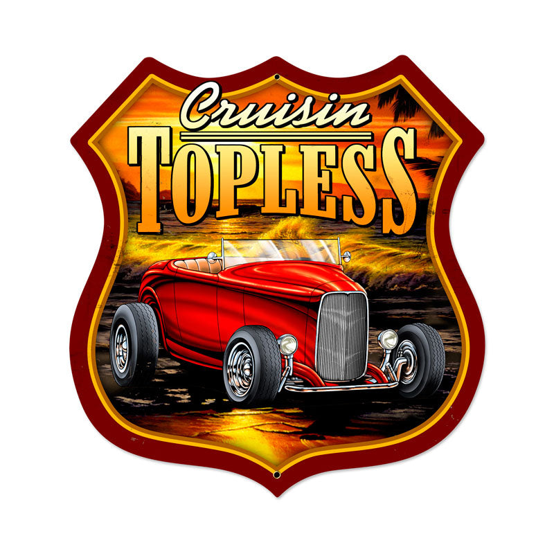 Cruisin Topless Vintage Sign