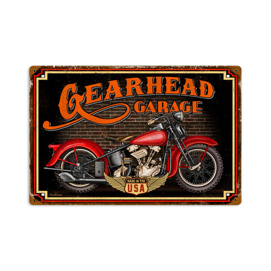 Gear Head Vintage Sign