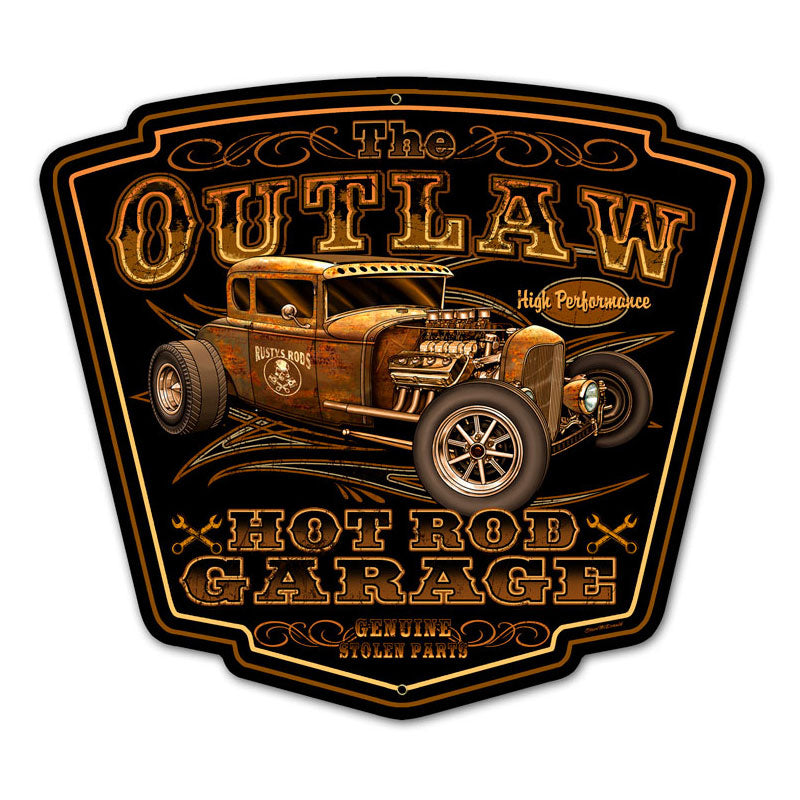 Outlaw Garage Vintage Sign