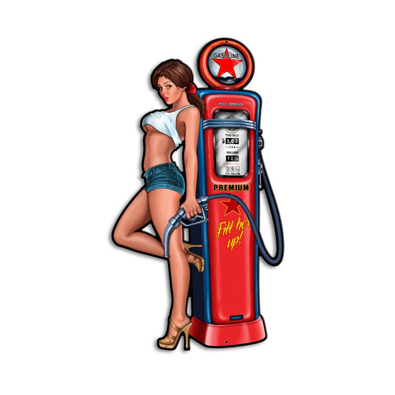 Pump Girl Vintage Sign