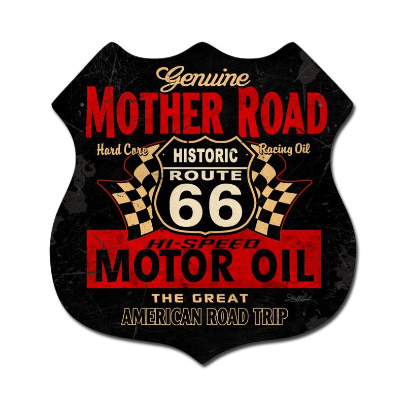 Mother Road Oil Vintage Sign