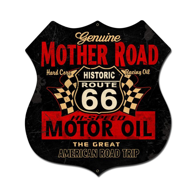 Mother Road Oil Vintage Sign