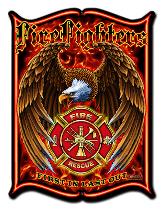 Firefighters Vintage Sign