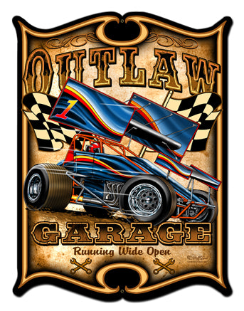 Outlaw Sprint Vintage Sign