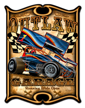 Outlaw Sprint Vintage Sign