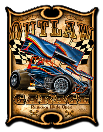 Outlaw Sprint Vintage Sign