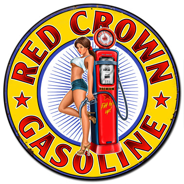 Red Crown Gasoline Vintage Sign