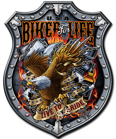Bikers For Life Vintage Sign