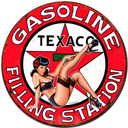 Texaco Girl Vintage Sign