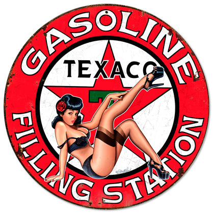 Texaco Girl Vintage Sign