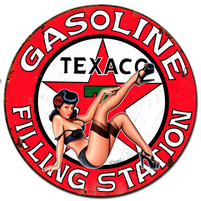 Texaco Girl Vintage Sign