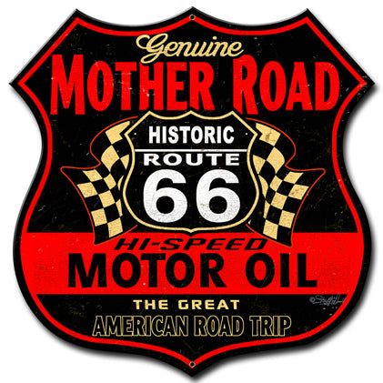 Route 66 The Mother Road Vintage Sign