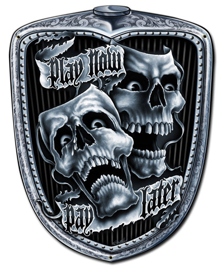 Play Now Grill Vintage Sign