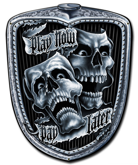 Play Now Grill Vintage Sign