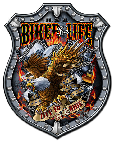 Bikers For Life Vintage Sign
