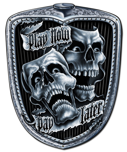 Play Now Grill Vintage Sign