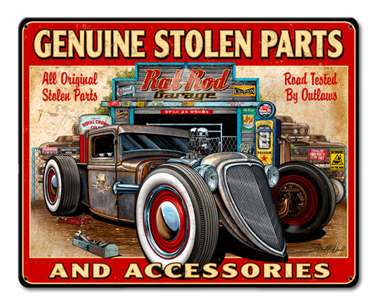 Genuine Stolen Parts Vintage Sign