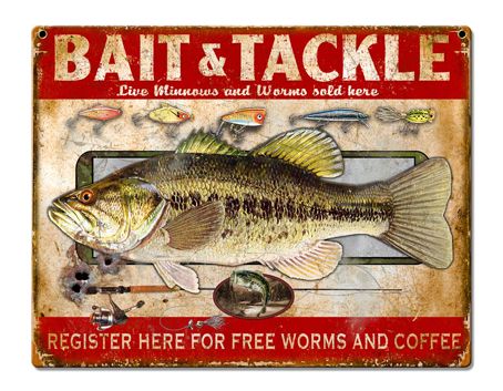 Bait & Tackle Vintage SignDISCONTINUED -