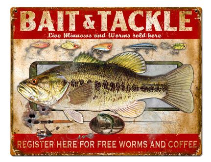 Bait & Tackle Vintage SignDISCONTINUED -