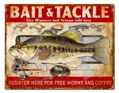 Bait & Tackle Vintage SignDISCONTINUED -