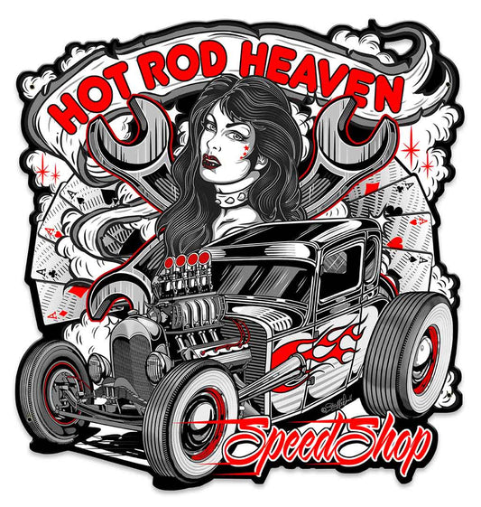Hot Rod Heaven 2 Vintage Sign
