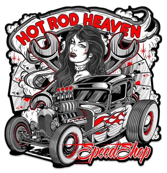 Hot Rod Heaven 2 Vintage Sign