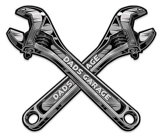 Dad's Garage Wrench Vintage Sign