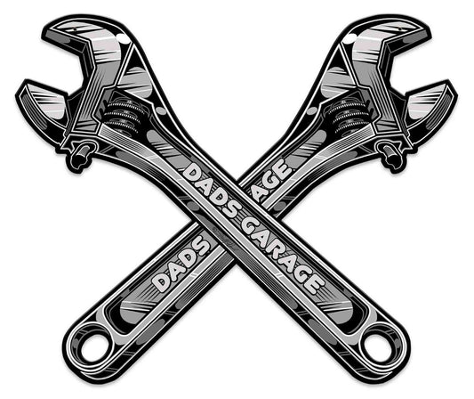 Dad's Garage Wrench Vintage Sign