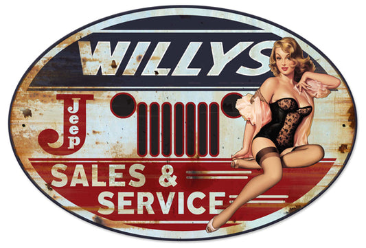 Willy's Sales and Service Vintage Sign