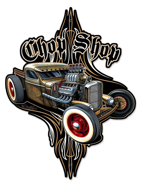 Rat Rod Chop Shop Vintage Sign