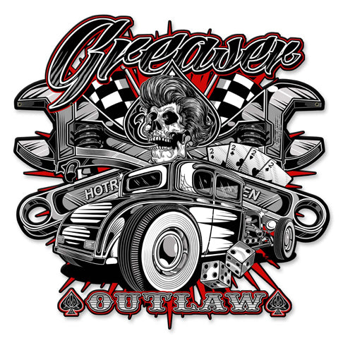 Greaser 3 Vintage Sign
