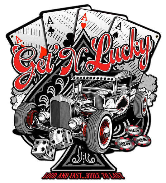 Get N Lucky Vintage Sign