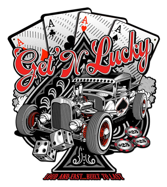 Get N Lucky Vintage Sign