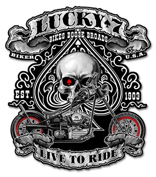 Lucky 7 Vintage Sign