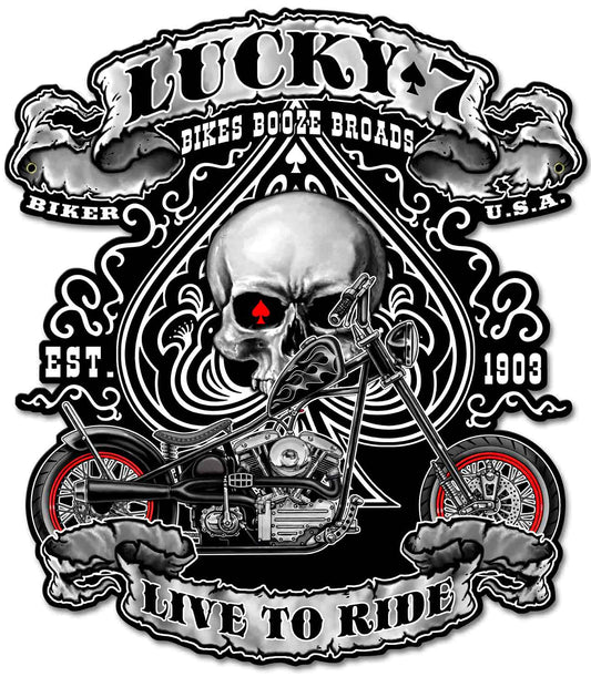 Lucky 7 Vintage Sign