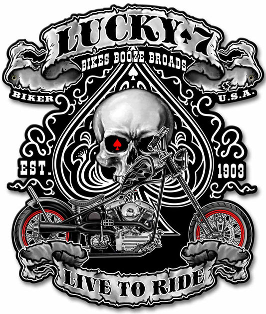 Lucky 7 Vintage Sign
