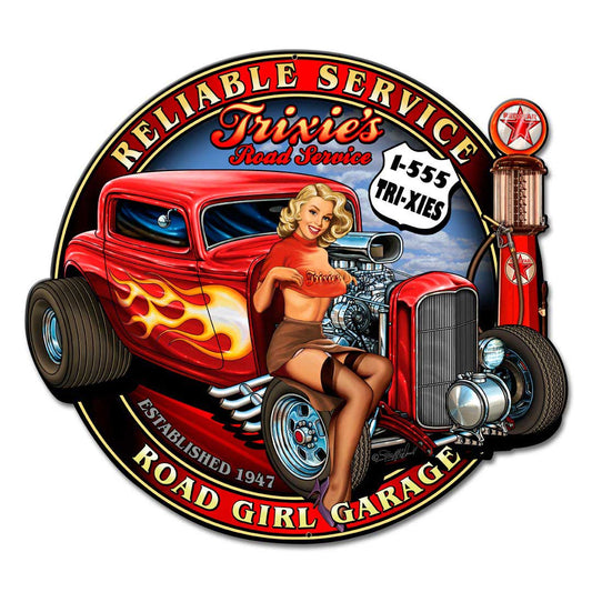 Trixies Rod Vintage Sign
