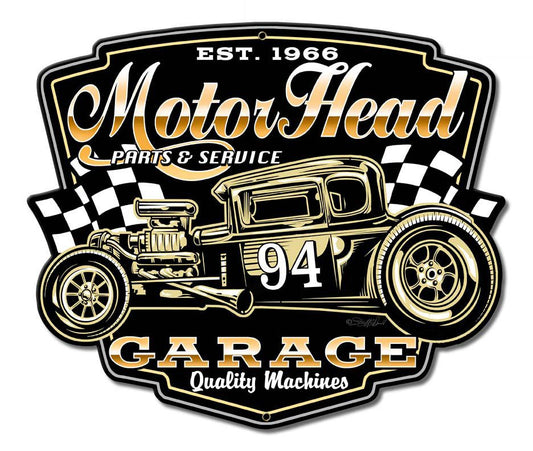Motor Head Garage Vintage Sign