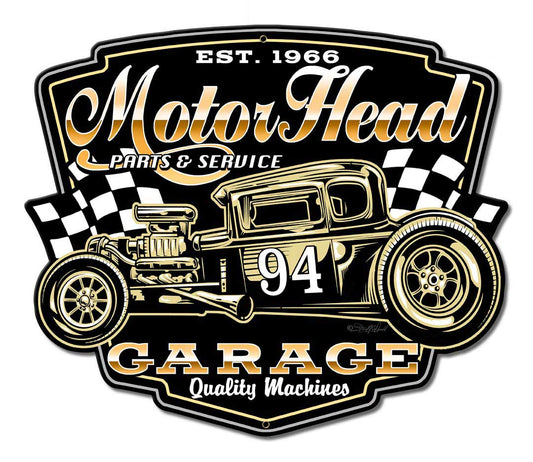 Motor Head Garage Vintage Sign